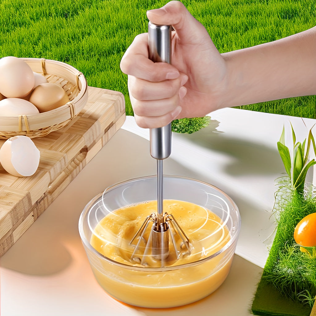 Stainless Steel Egg Beater Durable Semi-Automatic Mixer