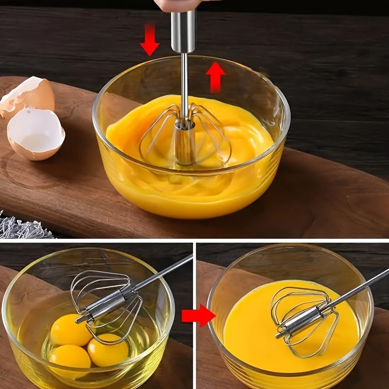 Stainless Steel Egg Beater Durable Semi-Automatic Mixer