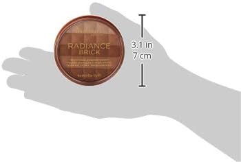 Rimmel London Radiance Shimmer Brick Pressed Bronzer, Light-As-Air Contouring Formula, 001 Light, 12 g