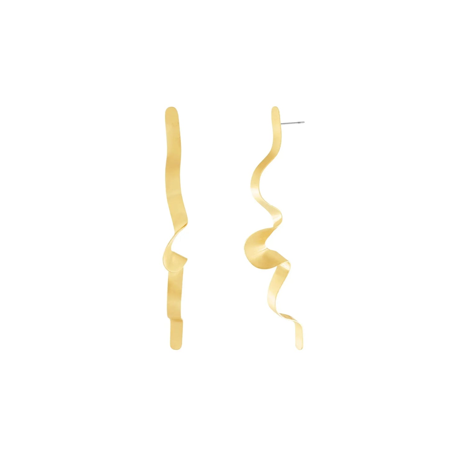 Tara Wave Statement Earring Gold Plating