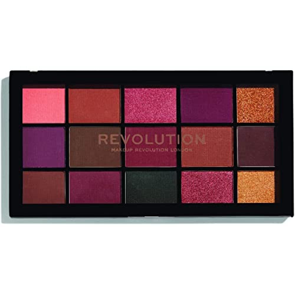 Revolution Beauty London Reloaded Eyeshadow Palette, Highly Pigmented, 15 Shades, Matte and Shimmer Finishes, Iconic 3.0, 16.5g