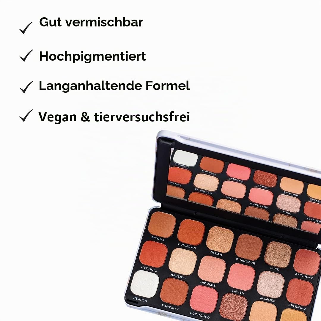Revolution Beauty London Reloaded Eyeshadow Palette, Highly Pigmented, 15 Shades, Matte and Shimmer Finishes, Iconic 3.0, 16.5g