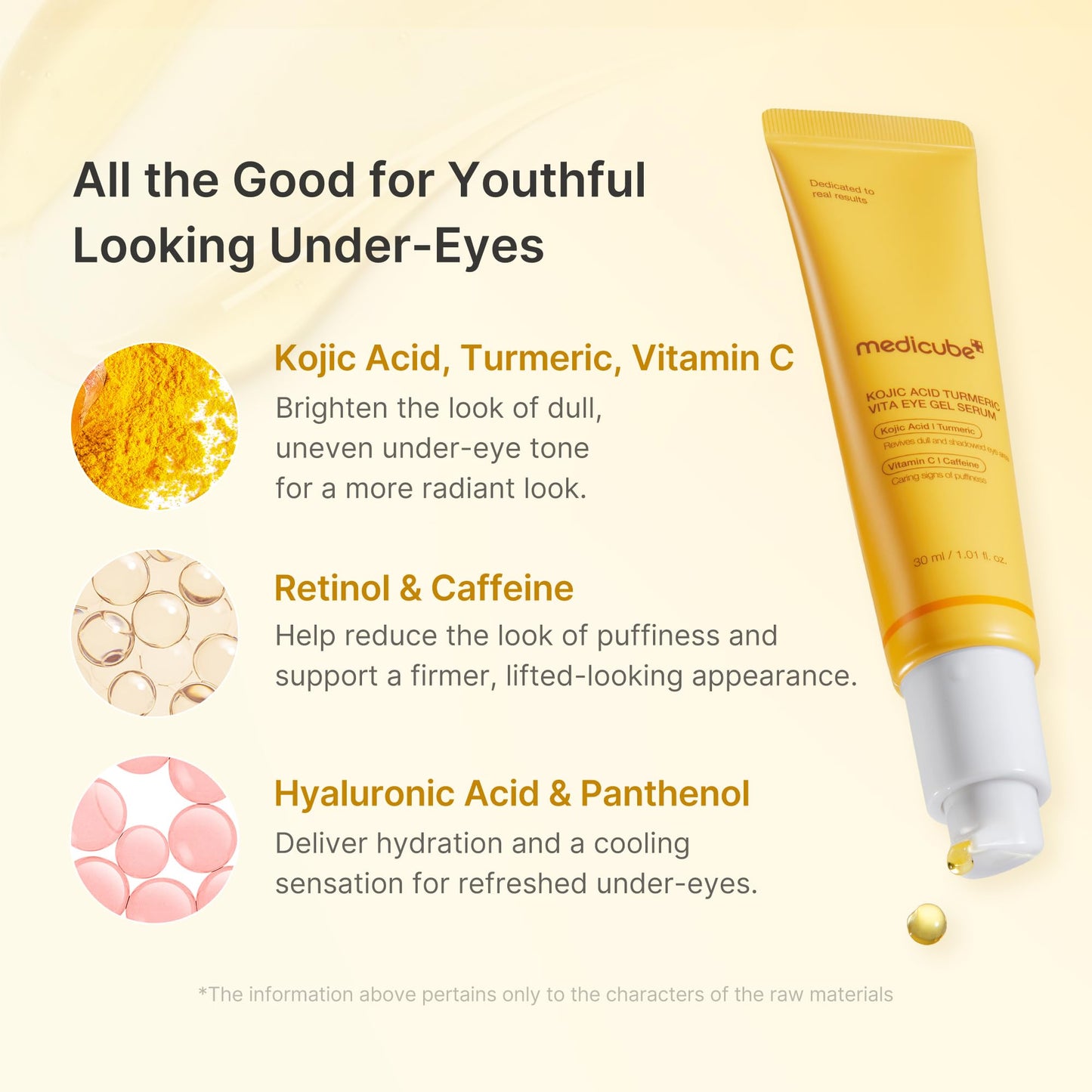 medicube Eye Cream with Sodium DNA PDRN Pink Peptides | 99% Purity Retinol for Fine Lines | PDRN & Niacinamide Eye Serum for Uneven Skin Tone | Korean Skincare, 1.01 fl.oz
