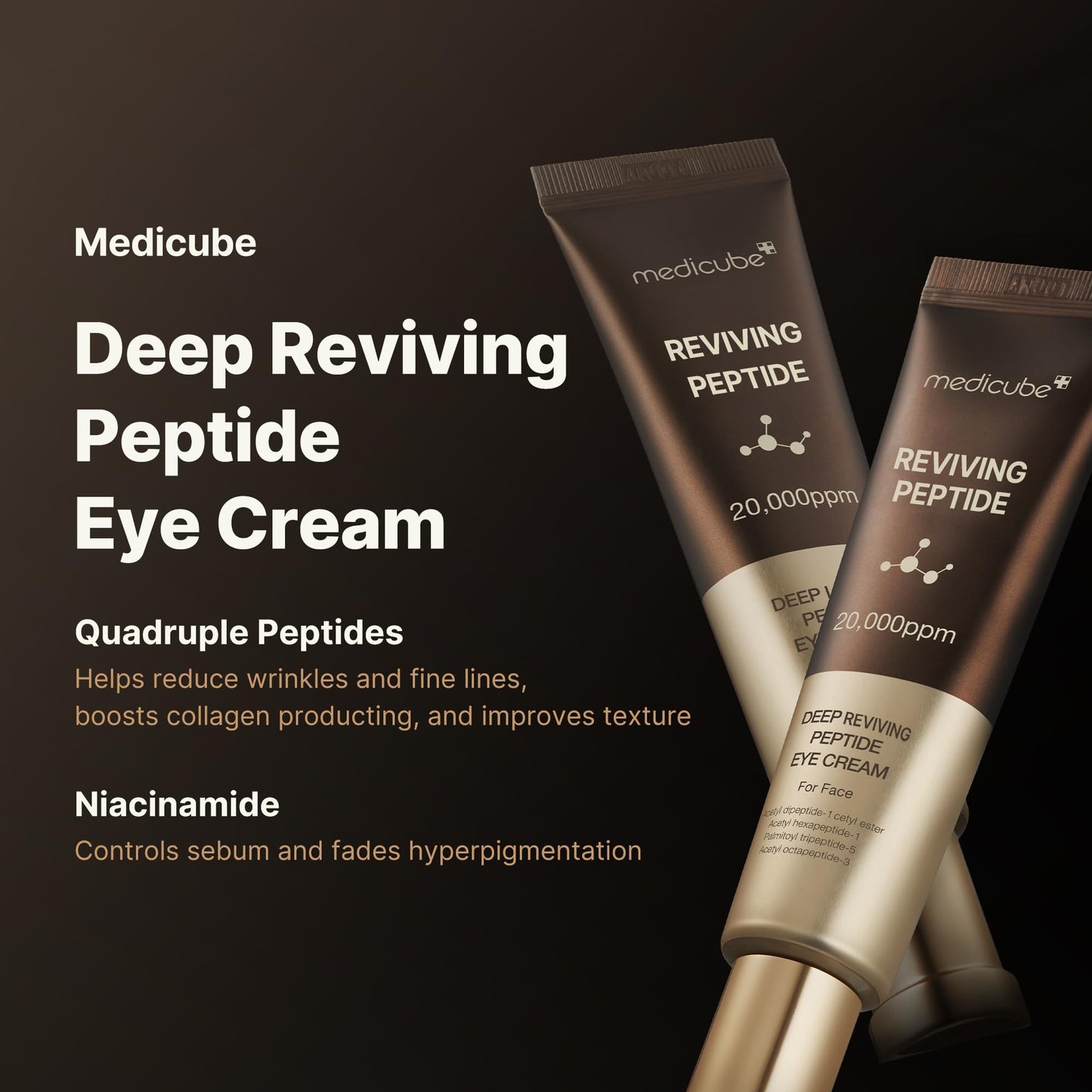 medicube Eye Cream with Sodium DNA PDRN Pink Peptides | 99% Purity Retinol for Fine Lines | PDRN & Niacinamide Eye Serum for Uneven Skin Tone | Korean Skincare, 1.01 fl.oz