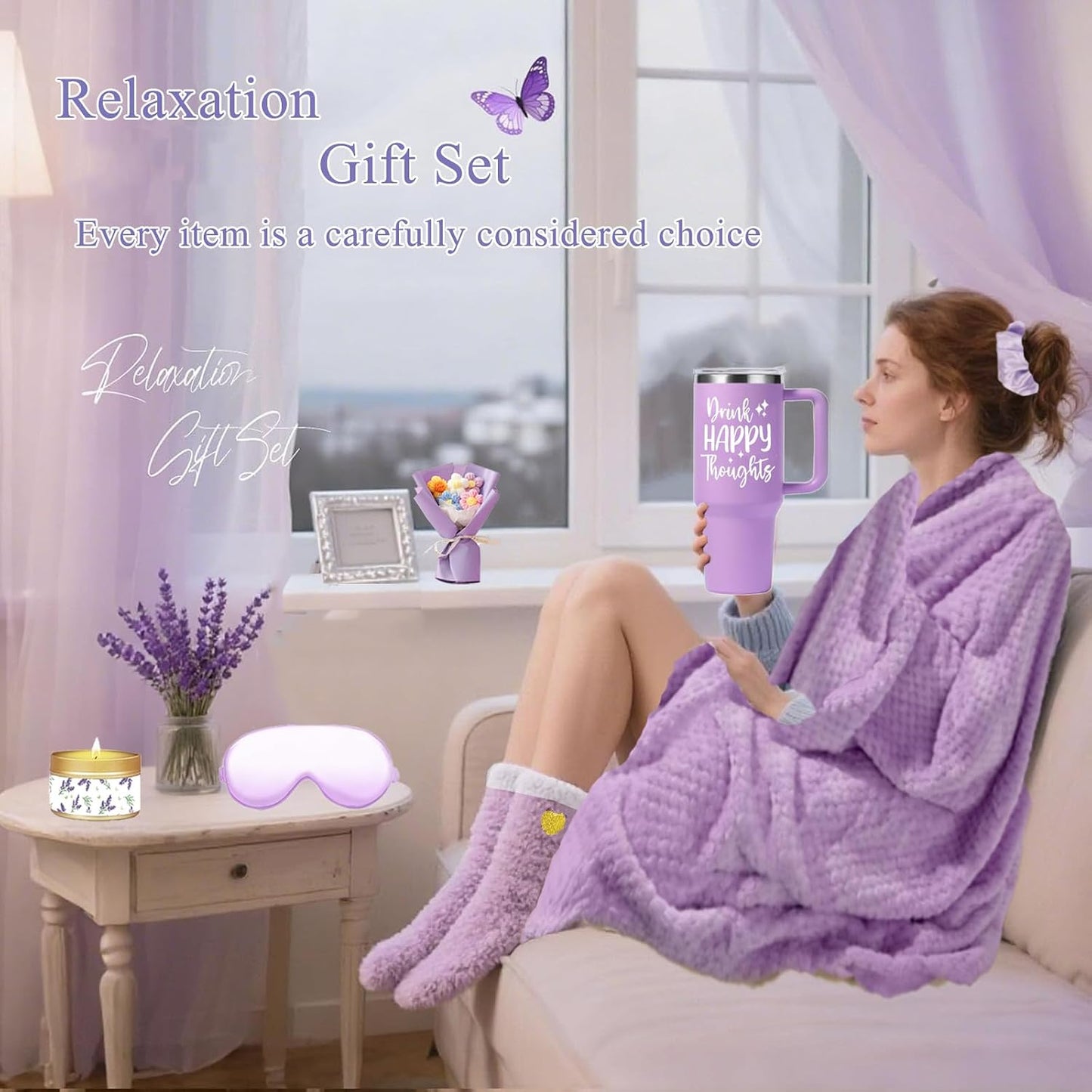 Birthday Gifts for Women Self Care Get Well Soon Gift Baskets,Women ROSE Spa Care Package Thinking of You Presents,Sympathy Gifts for Mum HerFriend Sister Wife