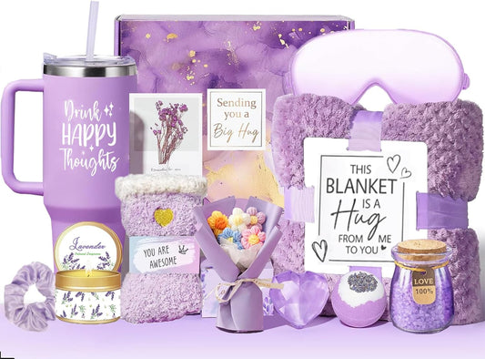 Birthday Gifts for Women Self Care Get Well Soon Gift Baskets,Women ROSE Spa Care Package Thinking of You Presents,Sympathy Gifts for Mum HerFriend Sister Wife