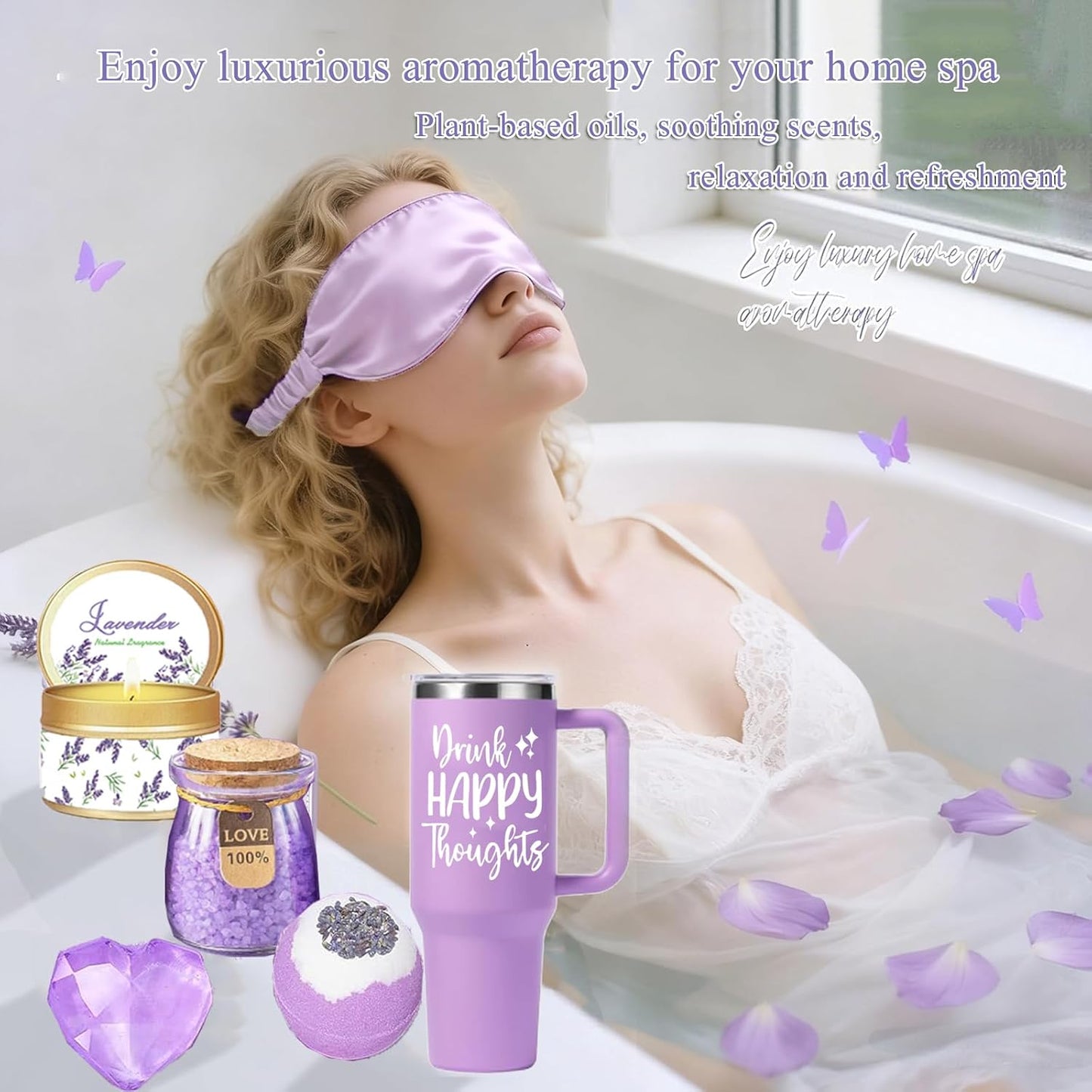 Birthday Gifts for Women Self Care Get Well Soon Gift Baskets,Women ROSE Spa Care Package Thinking of You Presents,Sympathy Gifts for Mum HerFriend Sister Wife