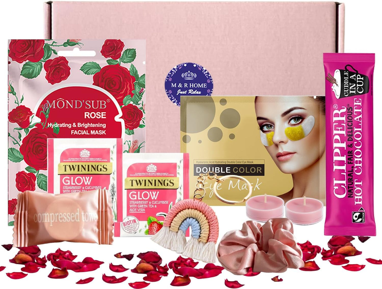 Happy Birthday Gift Box, Birthday Pamper Gifts for Women, Relaxation Self Care Package for Her, Hug in a Box Presents Women Best Friends Mum Sister Wife Thank You Gift