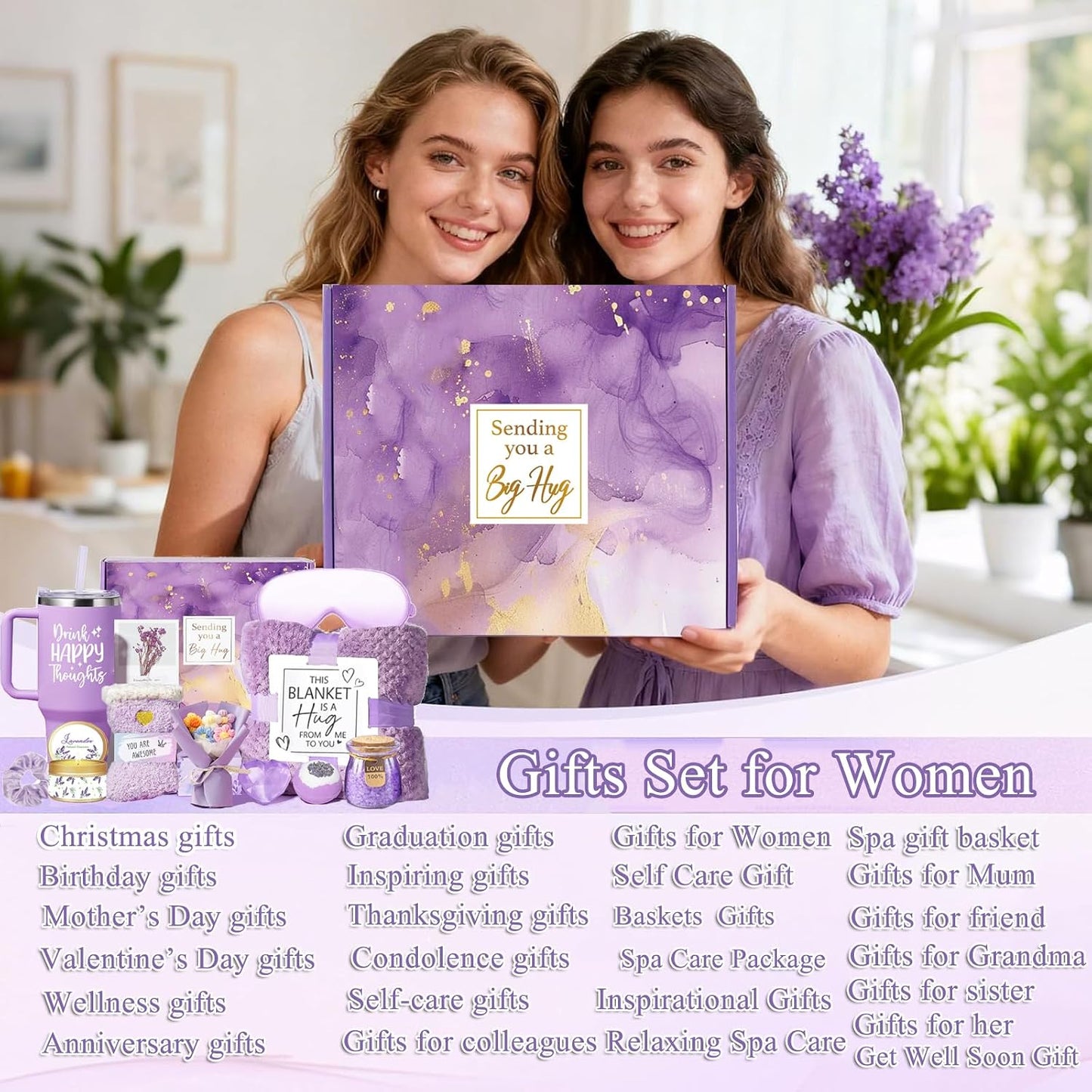 Birthday Gifts for Women Self Care Get Well Soon Gift Baskets,Women ROSE Spa Care Package Thinking of You Presents,Sympathy Gifts for Mum HerFriend Sister Wife