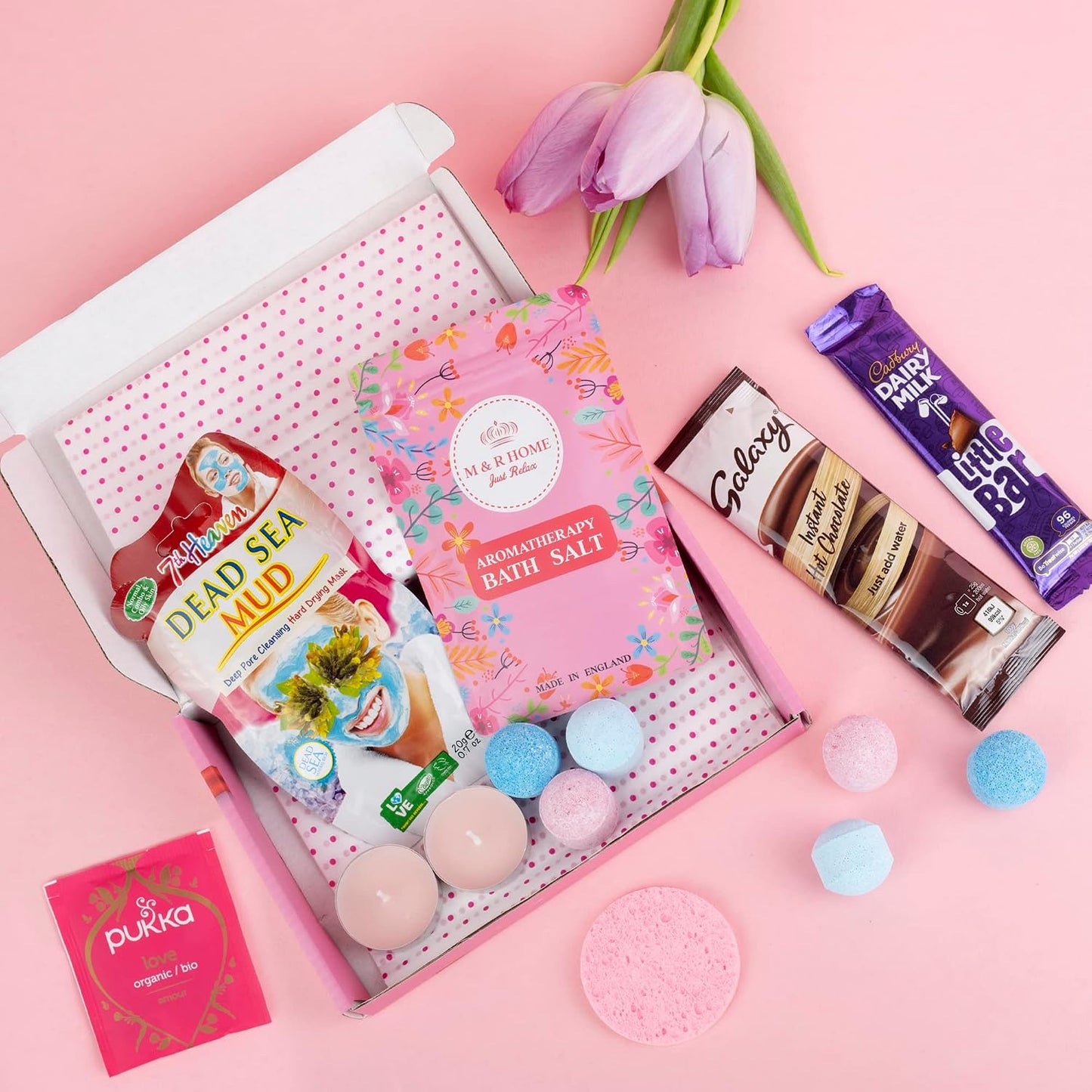 Happy Birthday Gift Box, Birthday Pamper Gifts for Women, Relaxation Self Care Package for Her, Hug in a Box Presents Women Best Friends Mum Sister Wife Thank You Gift