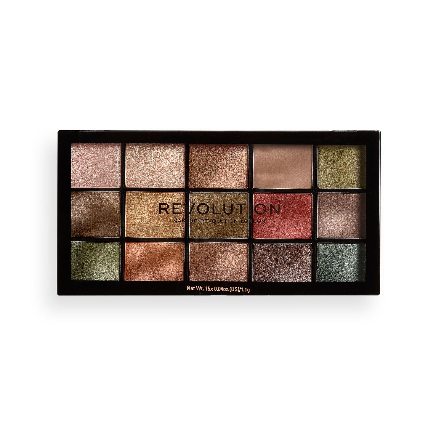 Revolution Beauty London Reloaded Eyeshadow Palette, Highly Pigmented, 15 Shades, Matte and Shimmer Finishes, Iconic 3.0, 16.5g