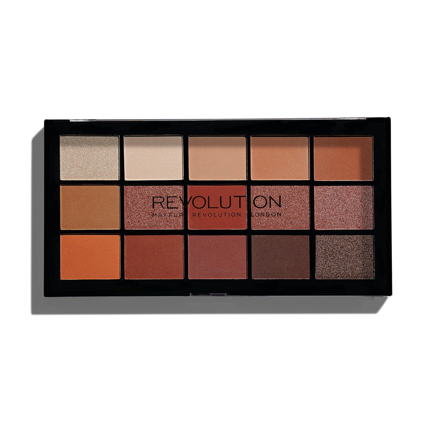 Revolution Beauty London Reloaded Eyeshadow Palette, Highly Pigmented, 15 Shades, Matte and Shimmer Finishes, Iconic 3.0, 16.5g