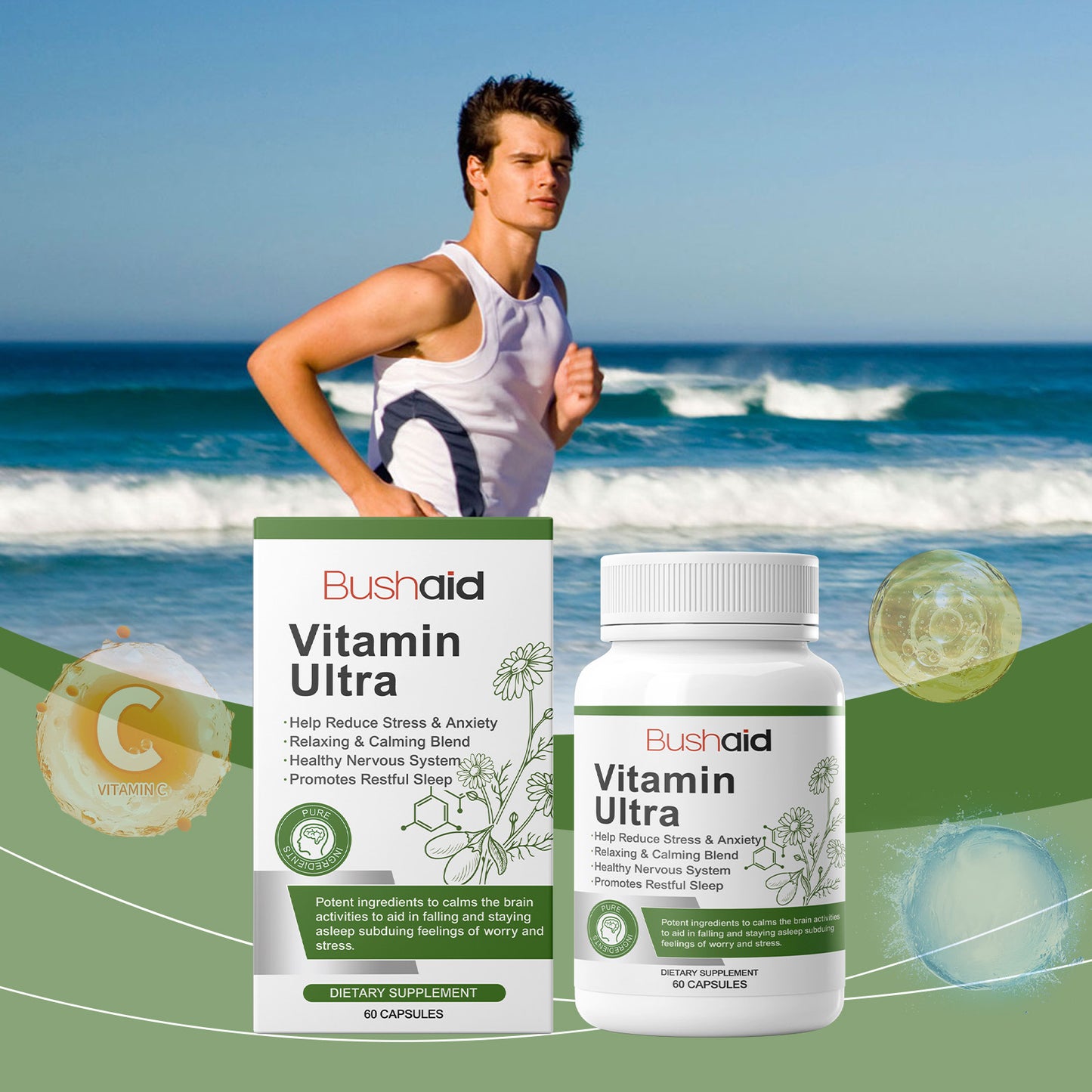BushAid Body Care Capsules Gently Formulated To Moisturize Body Skin Daily Nourishing Care Capsules