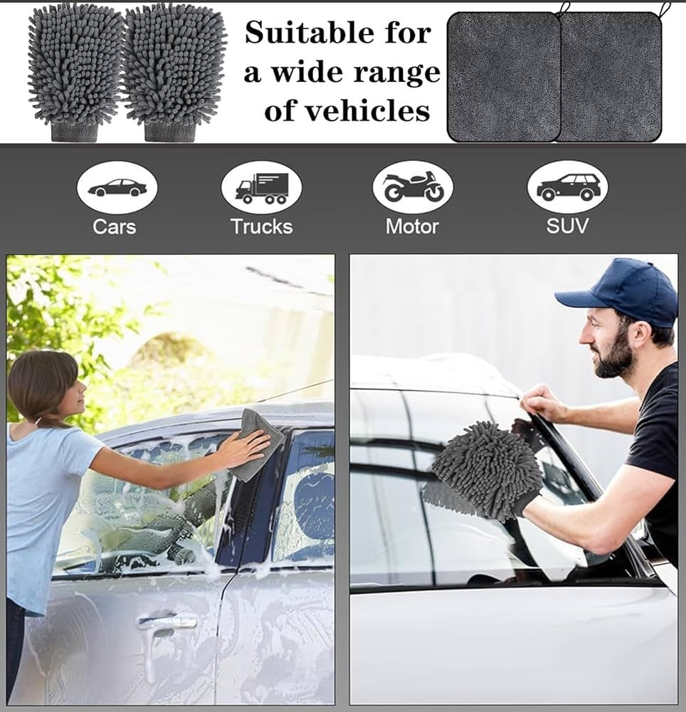 Premium Car Cleaning Kit With Bag - Car, Motorcycle And Bicycle Cleaning Kit, In